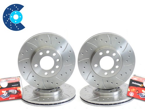 Drilled grooved brake discs - drilled,